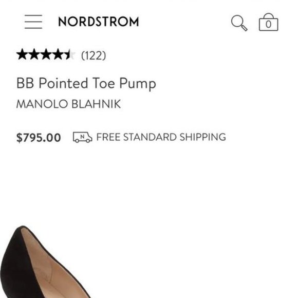 Manolo Blahnik Black Suede BB Pump - Picture 5 of 5